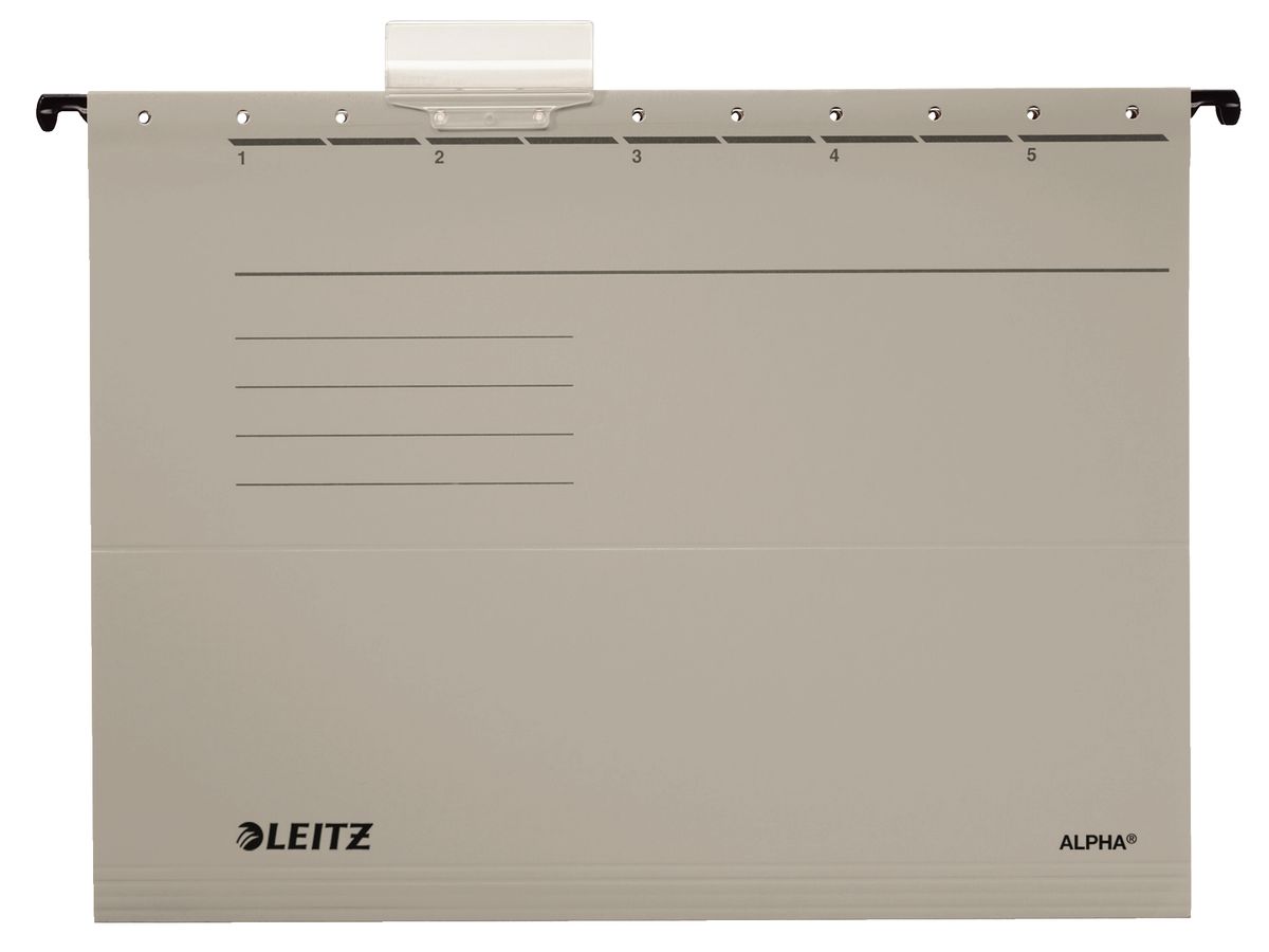 LEITZ ALPHA Hängemappe, A4, seitlich offen, grau (EAN: 4002432332250)