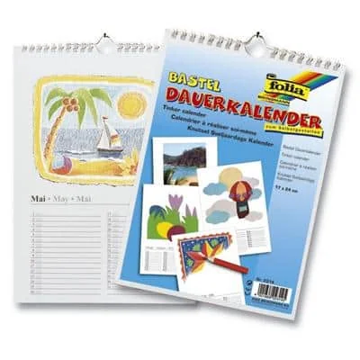 folia Kreativ-Wandkalender, 170 x 240 mm, weiß (EAN: 4001868023145)