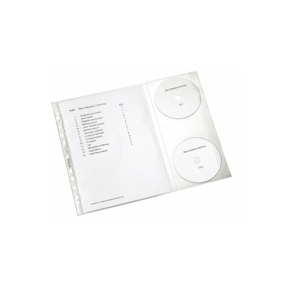 LEITZ Prospekthülle mit CD-Klappe, A4, PP, genarbt, 0,12 mm (EAN: 4002432363407)