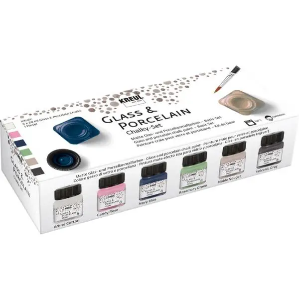 KREUL Porzellanfarbe "Glass & Porcelain", Chalky-Set (EAN: 4000798119768)