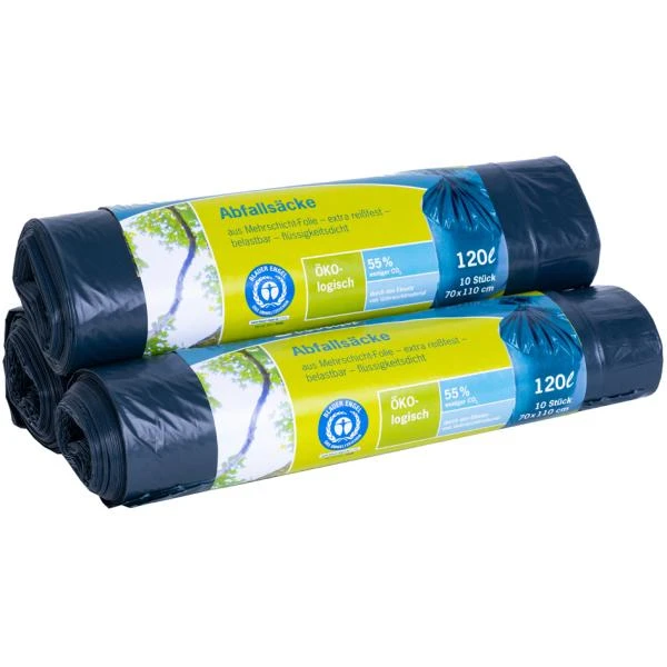 Secolan Abfallsack, blau/schwarz, 120 Liter (EAN: 4260123533281)