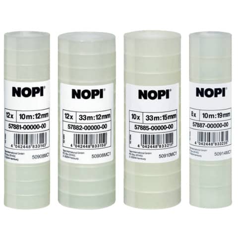 NOPI Klebefilm Shrink Tower, transparent, 12 mm x 10 m (EAN: 4042448833143)