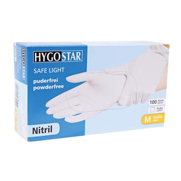 HYGONORM Nitril-Handschuh "SAFE LIGHT", XXL, weiß, puderfrei (EAN: 4015544270297)