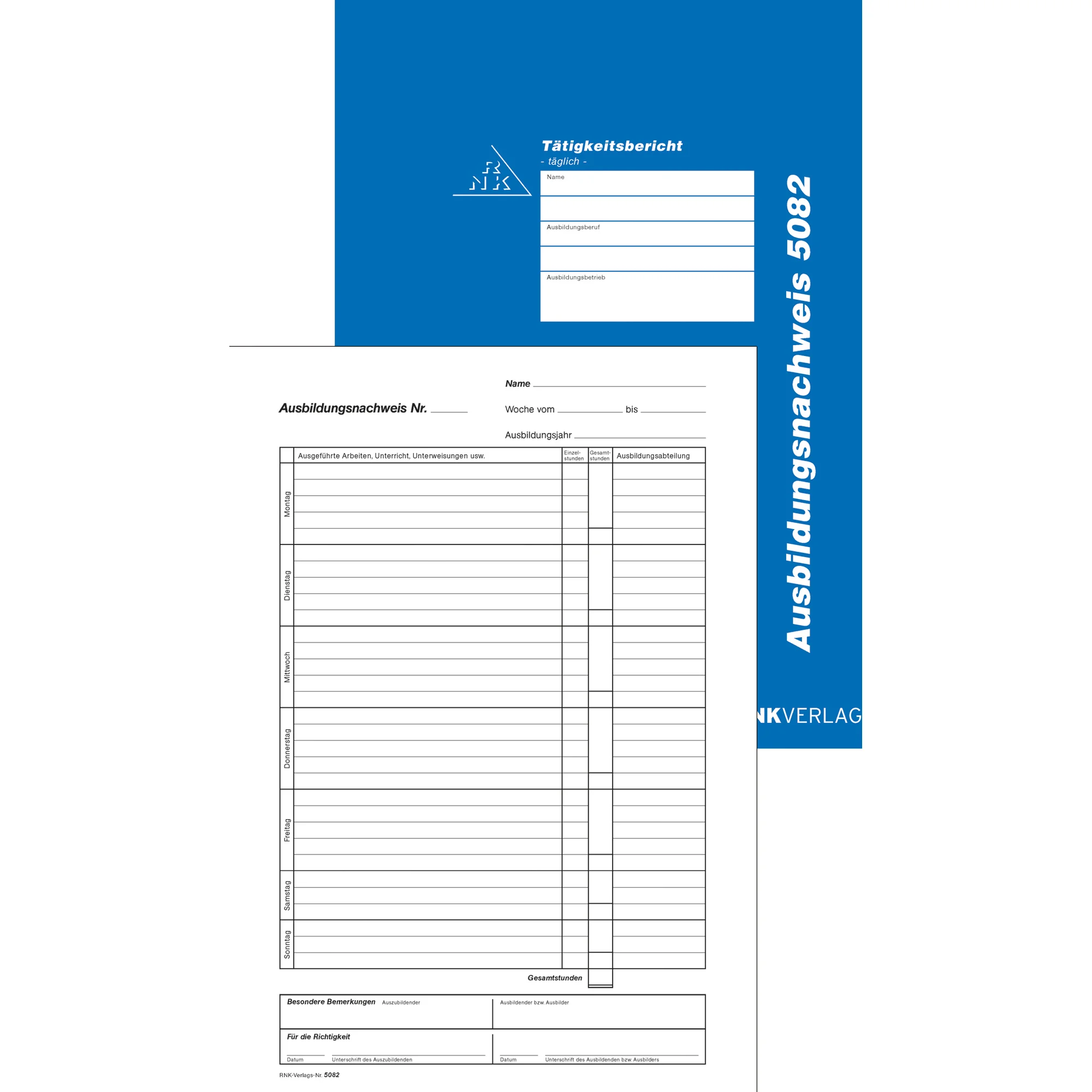 RNK Verlag Ausbildungsnachweis-Block, täglich, DIN A4 (EAN: 4002871508209)