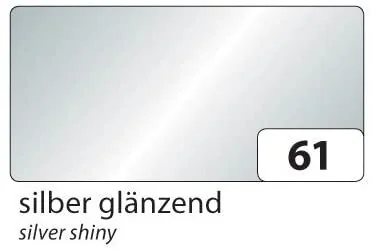 folia Tonpapier, (B)500 x (H)700 mm, 130 g/qm, silber, silber glänzend (EAN: 4001868067613)