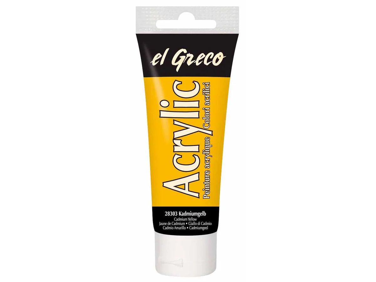 KREUL Acrylfarbe el Greco, kadmiumgelb, 75 ml Tube (EAN: 4000798283032)
