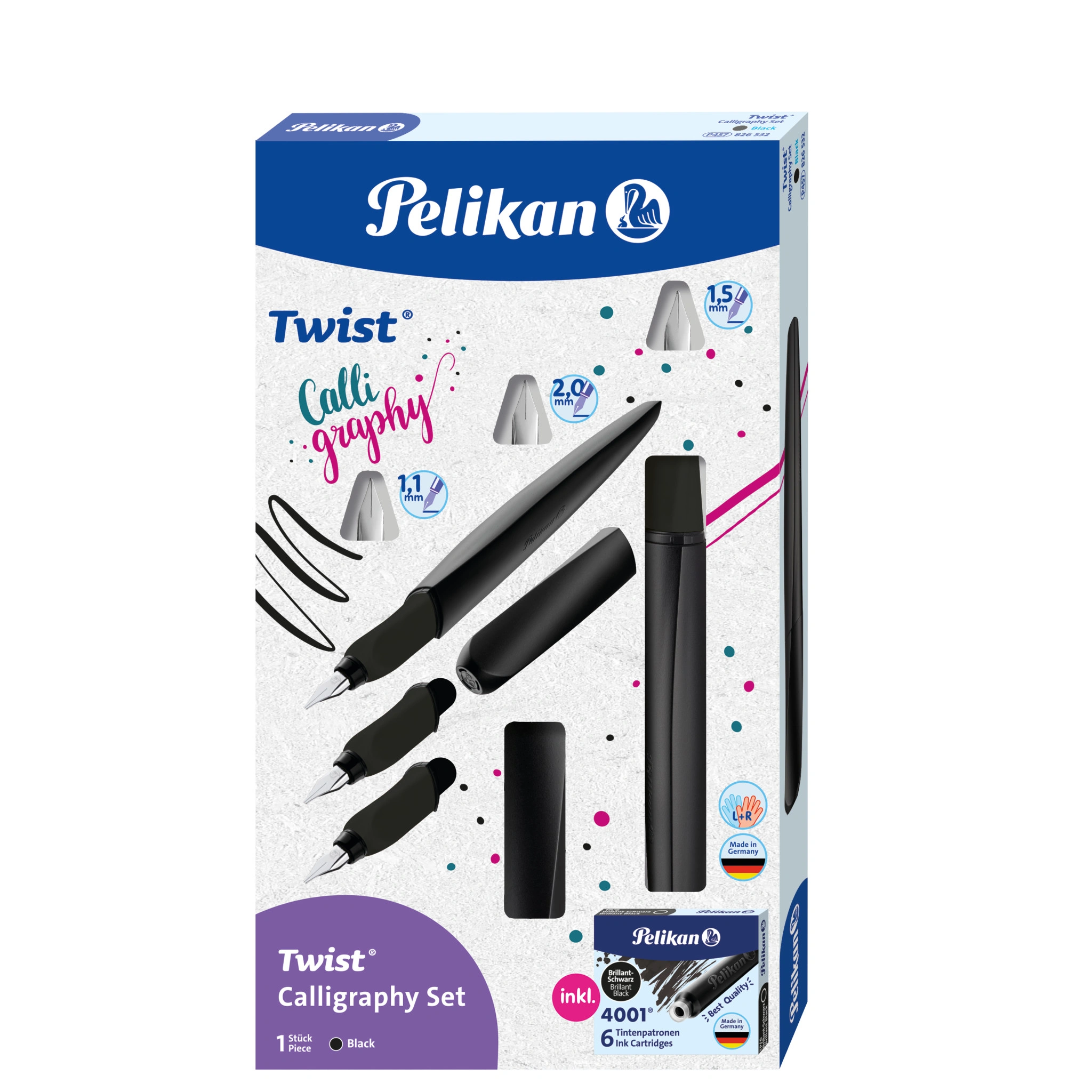 Pelikan Kalligrafie-Füllhalter Twist Calligraphy, Set (EAN: 4012700826534)