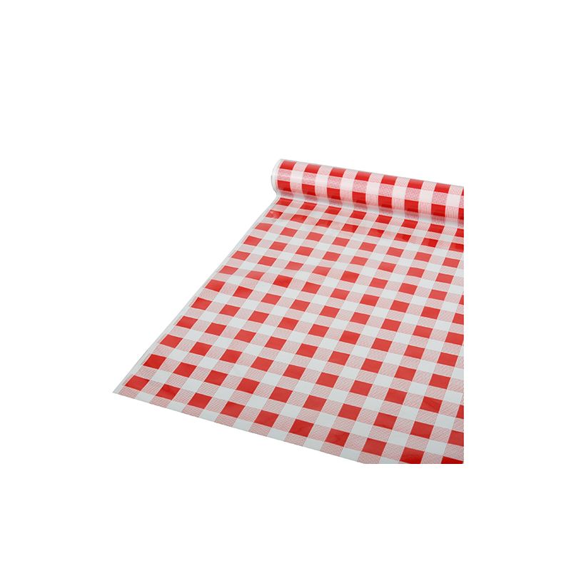 STARPAK Folien-Tischdecke "Karo", (B)800 mm x (L)50 m, rot (EAN: 4002911397695)