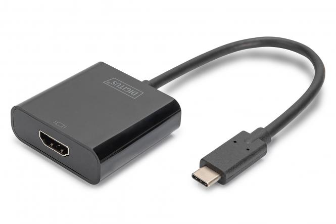 DIGITUS USB 3.1 Grafikadapter, USB-C - HDMI, schwarz (EAN: 4016032447528)