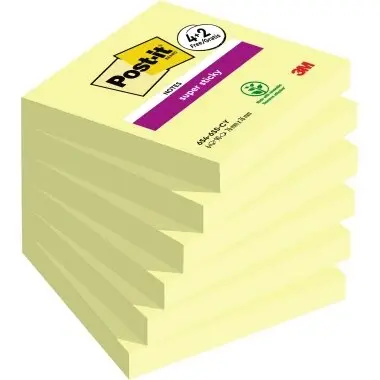 Post-it Haftnotizen super sticky notes, 76 x 76 mm, 4+2 (EAN: 4054596926141)