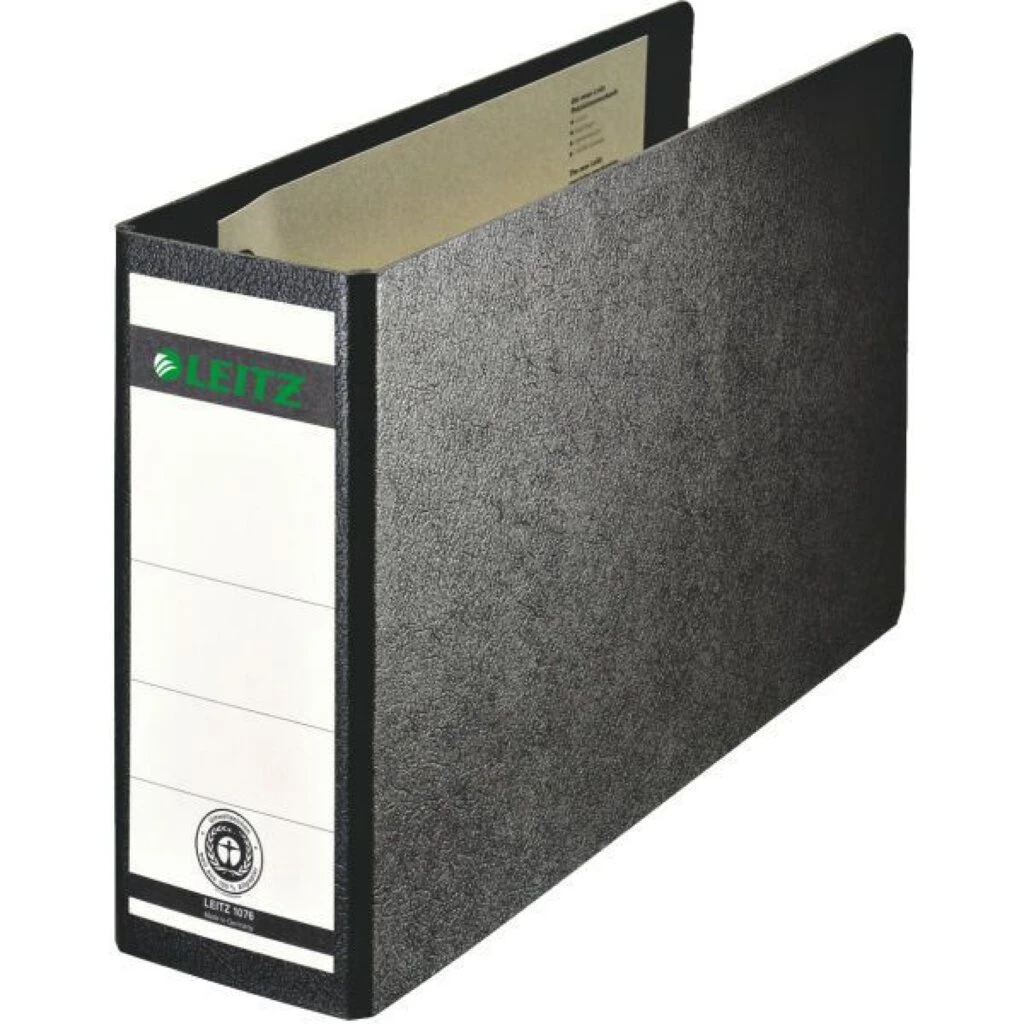 LEITZ Hartpappe-Ordner, 180 Grad, DIN A5 quer, 77 mm,schwarz (EAN: 4002432301133)
