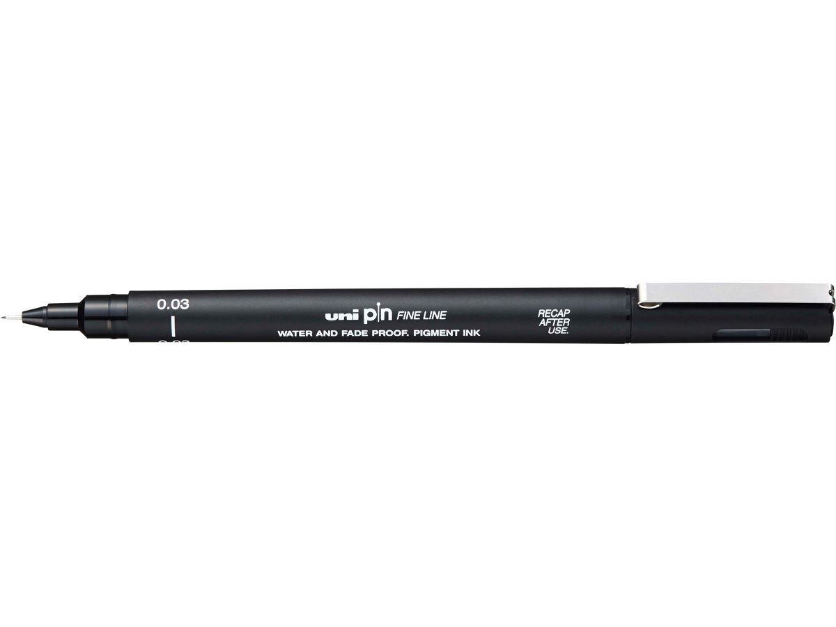 uni-ball Fineliner PIN 003200 N, schwarz (EAN: 4902778230817)