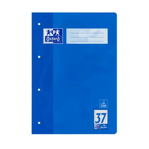Oxford Schulheft, DIN A4, Lineatur 37 / liniert, 16 Blatt, blau (EAN: 4006144581760)
