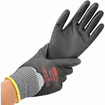 HYGOSTAR Schnittschutzhandschuh CUT SAFE, M, grau/schwarz (EAN: 4015544336597)