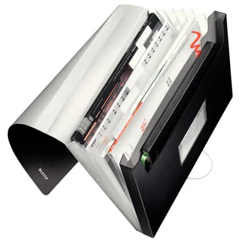 LEITZ Fächermappe Style, A4, PP, 6 Fächer, satin-schwarz (EAN: 4002432108145)