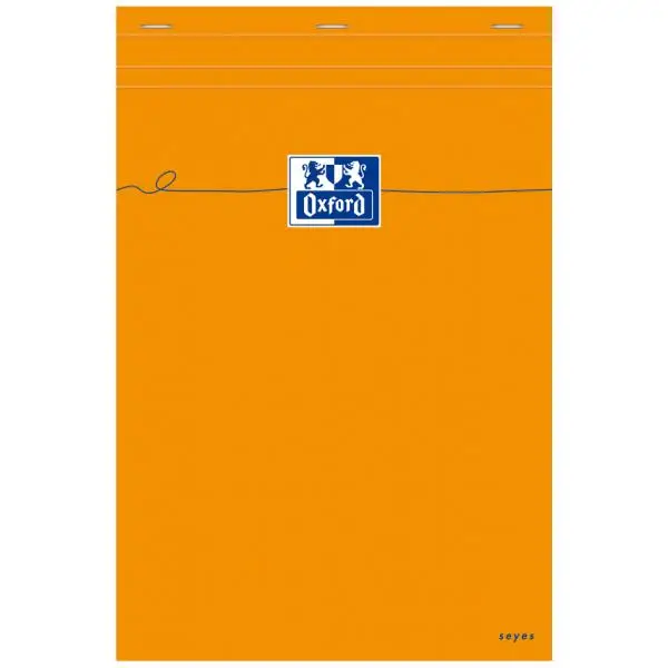 Oxford Notizblock, DIN A4, Seyès, 80 Blatt, orange (EAN: 3020121063033)