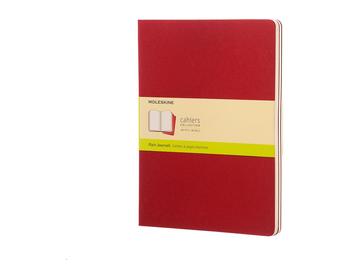 MOLESKINE Notizheft Cahier XL, blanko, Karton, rot (EAN: 9788862931090)