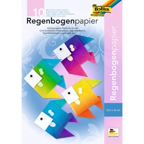 folia Regenbogenpapiermappe, 225 x 320 mm, 100 g/qm (EAN: 4001868007657)