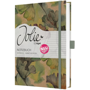 sigel Notizbuch Jolie Pure "Ginkgo", DIN A5, liniert (EAN: 4004360773839)