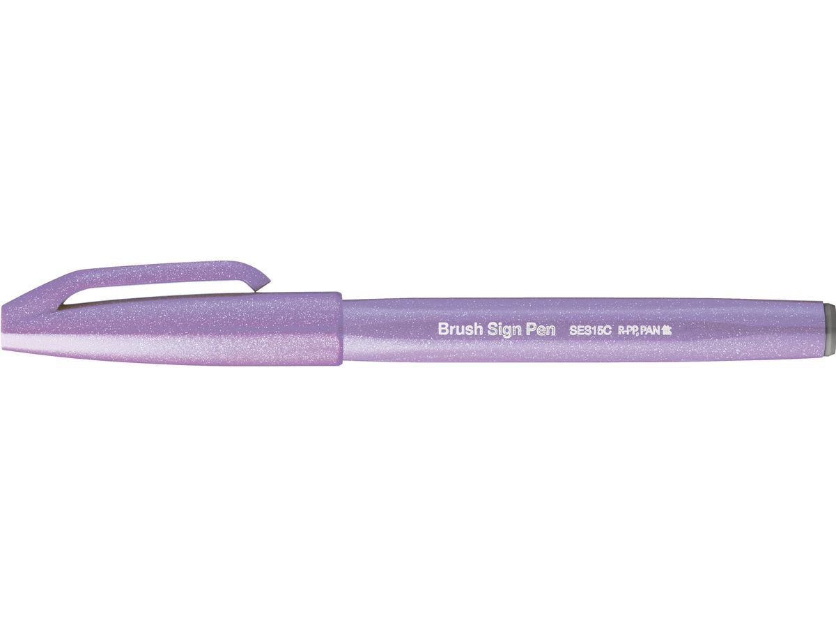 PentelArts Faserschreiber Brush Sign Pen SES15, flieder (EAN: 4902506412959)