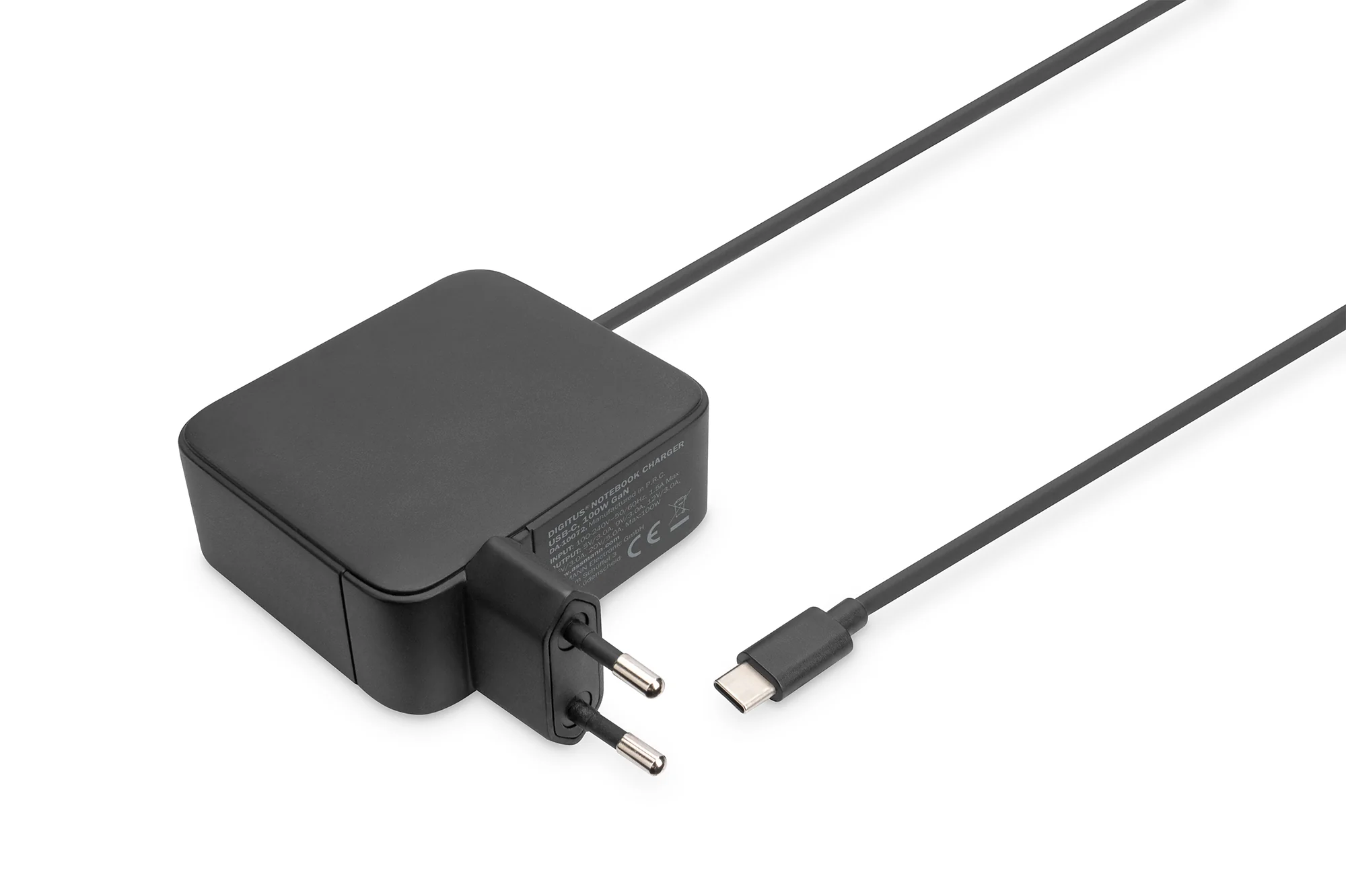 DIGITUS Notebook-Ladegerät USB-C, 100 Watt GaN, schwarz (EAN: 4016032487852)