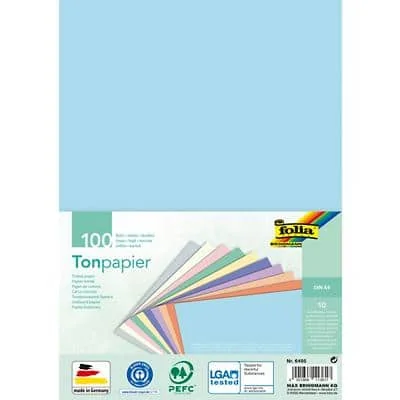 folia Tonpapier PASTELL, DIN A4, 130 g/qm (EAN: 4001868113617)