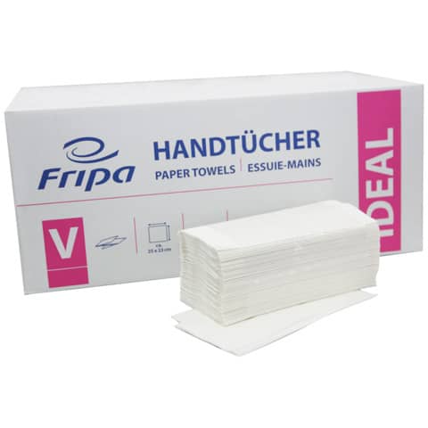 Fripa Handtuchpapier IDEAL, 250 x 230 mm, V-Falz, hochweiß (EAN: 4000883603530)