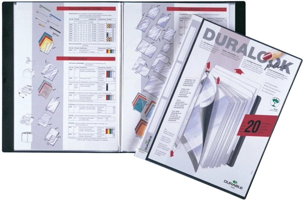 DURABLE Sichtbuch DURALOOK Plus, mit 10 Sichthüllen, schwarz (EAN: 4005546241524)
