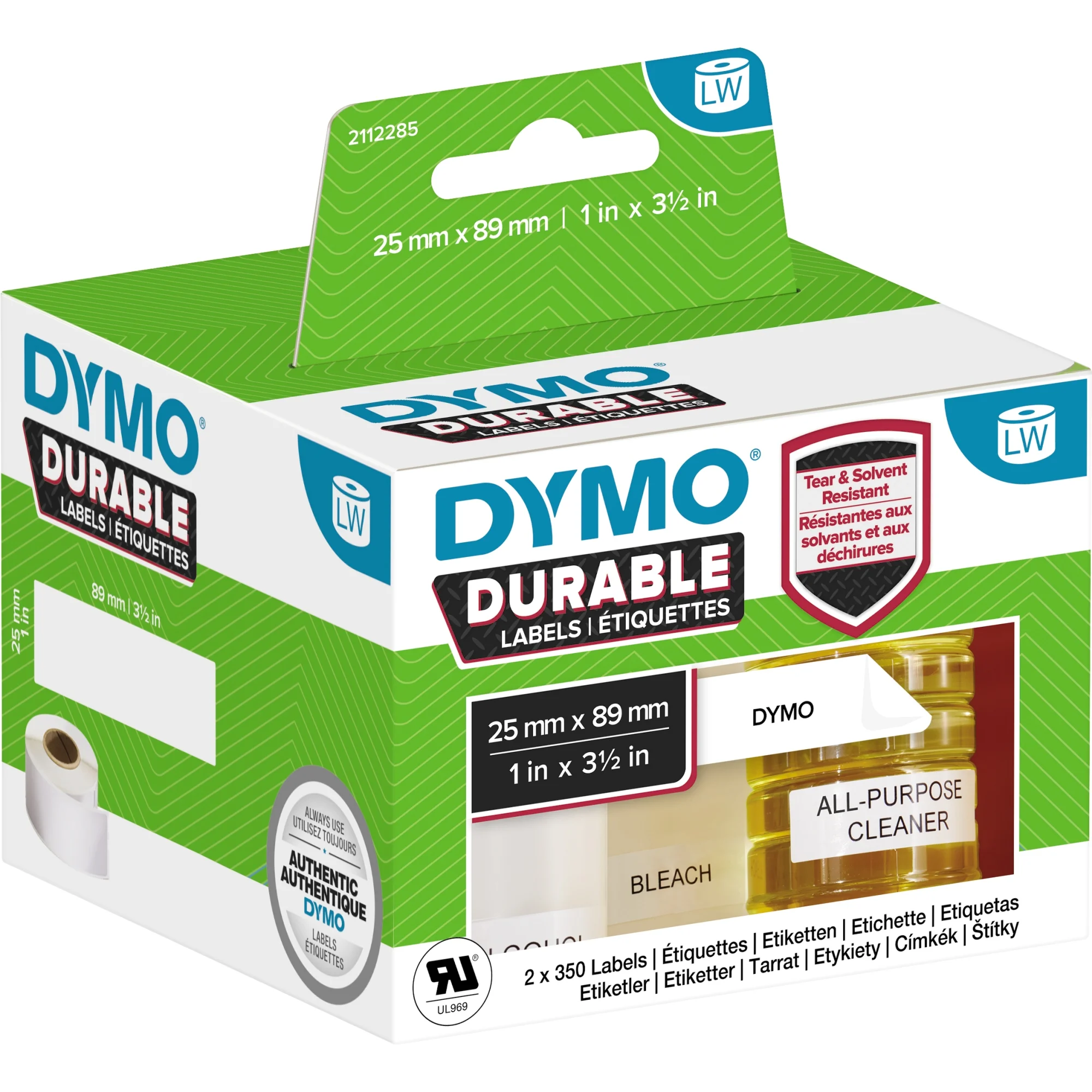 DYMO LabelWriter-Etiketten High Performance, 25 x 89 mm (EAN: 3026981122859)