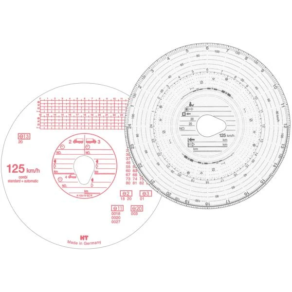 RNK Verlag Diagrammscheibe HAUG, 125 km/h, Kombi, weiß (EAN: 4030313251000)