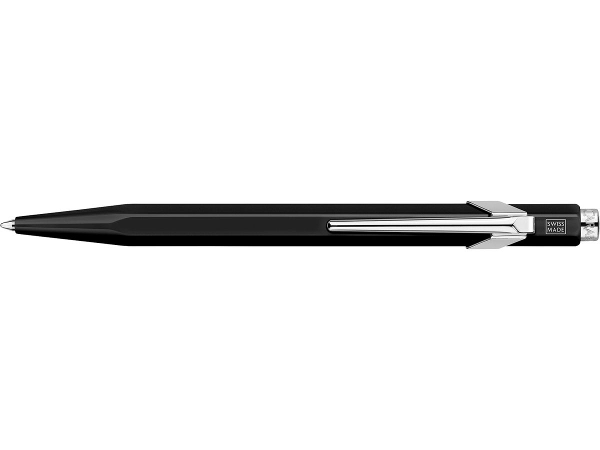 CARAN D'ACHE Druckkugelschreiber 849 POPLINE FLUO, schwarz (EAN: 7630002316774)