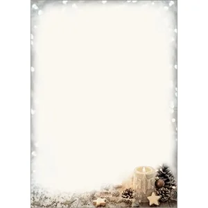 sigel Weihnachts-Motiv-Papier "Beige Christmas Candle", A4 (EAN: 4004360778261)