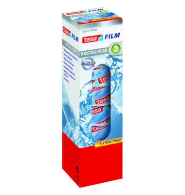 tesa Film, kristall-klar, 8-er Pack, 19 mm x 10 m (EAN: 4042448251374)