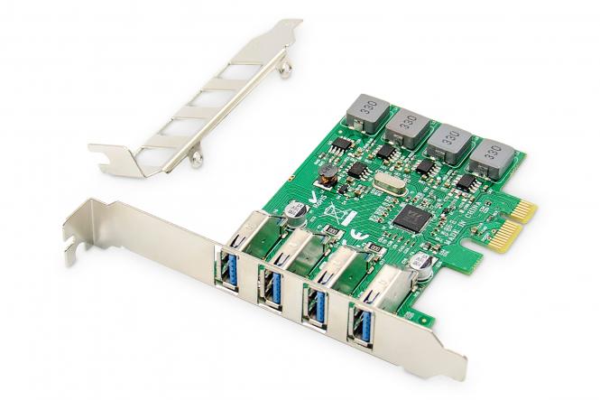 DIGITUS USB 3.0 PCI Express Add-On Karte, 4-Port (EAN: 4016032464396)