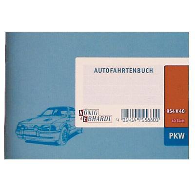 KÖNIG & EBHARDT Fahrtenbuch PKW, DIN A6, 40 Blatt (EAN: 4014149158801)