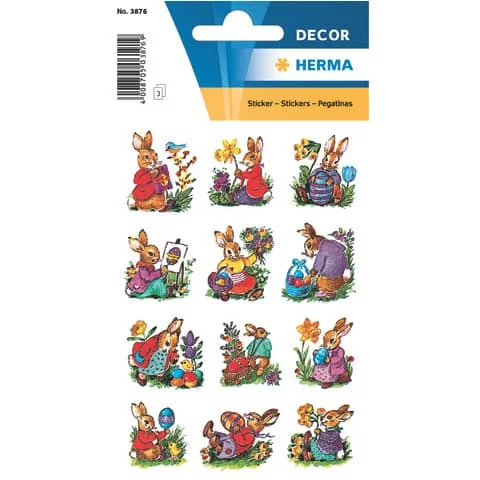 HERMA Oster-Sticker CLASSIC "Hasen nostalgisch" (EAN: 4008705038768)