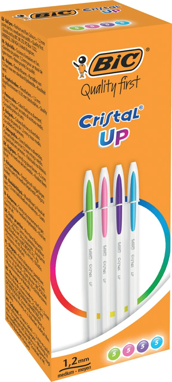 BIC Kugelschreiber Cristal Up Fashion, sortiert, 20er Karton (EAN: 3086123498341)