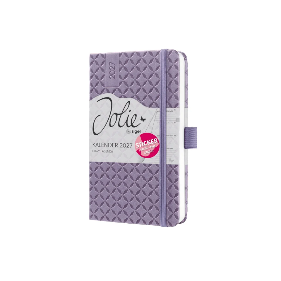 sigel Taschenkalender Jolie Flair 2027, Kunstleder, lavendel (EAN: 4004360763021)