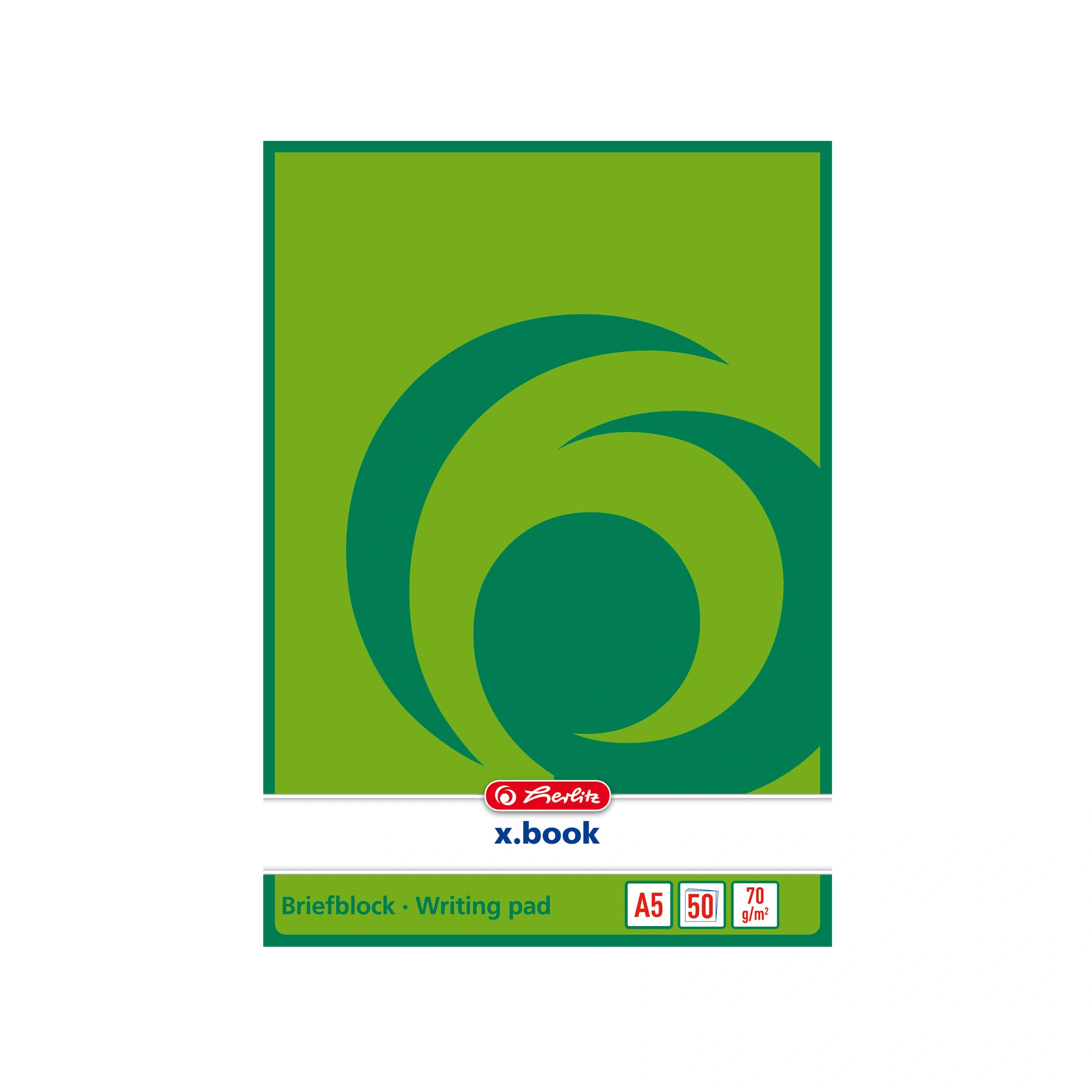 herlitz Briefblock x.book, A5, ungelocht, 50 Blatt, blanko (EAN: 4008110717500)