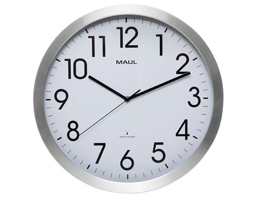 MAUL Wanduhr/Funkuhr MAULmove, Durchmesser: 400 mm, schwarz (EAN: 4002390077309)
