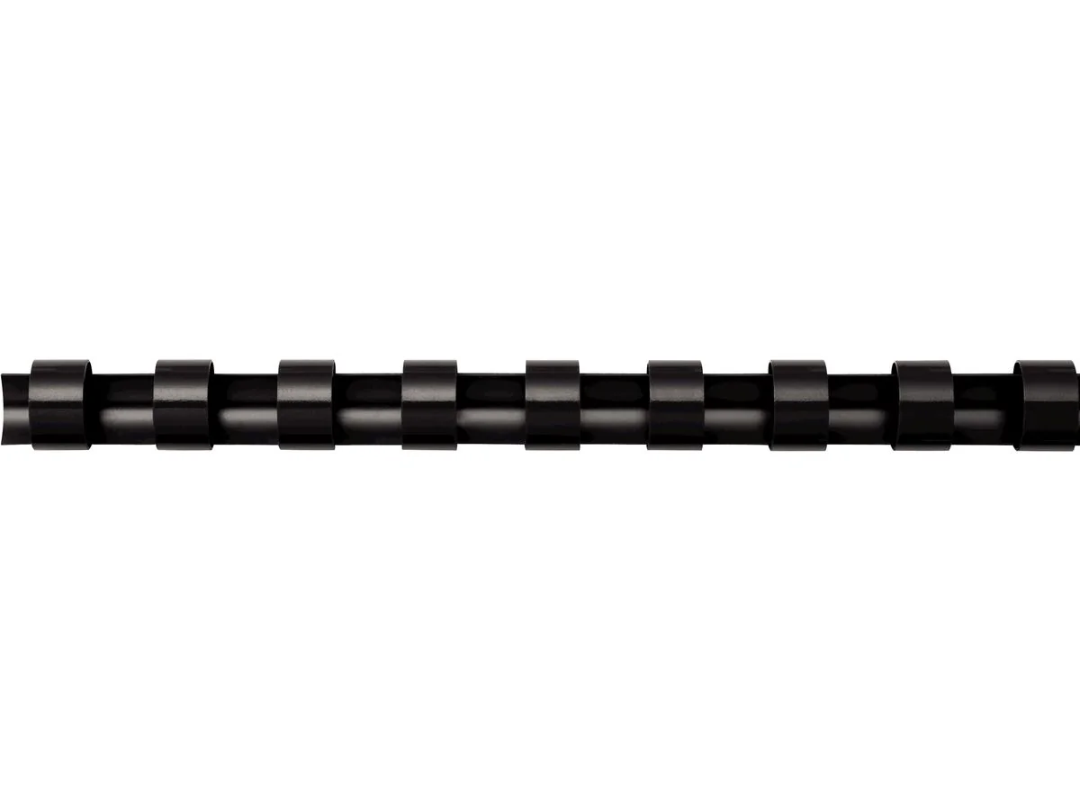 Fellowes Plastikbinderücken, DIN A4, 21 Ringe, 10 mm,schwarz (EAN: 0077511533112)