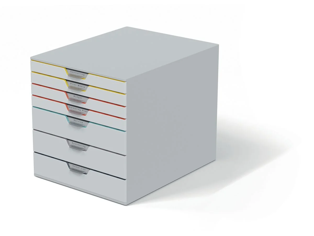 DURABLE Schubladenbox VARICOLOR MIX 7, 7 Schubladen, weiß (EAN: 4005546736112)