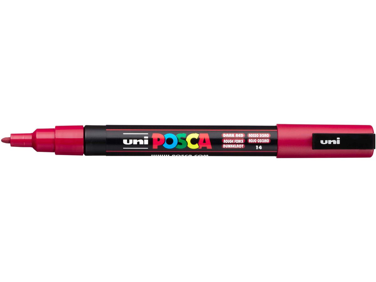 POSCA Pigmentmarker PC-3M, dunkelrot (EAN: 4902778202333)