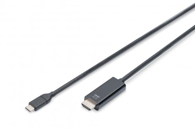 DIGITUS Adapter-/Konverterkabel, USB-C - HDMI-A, 5,0 m (EAN: 4016032451327)