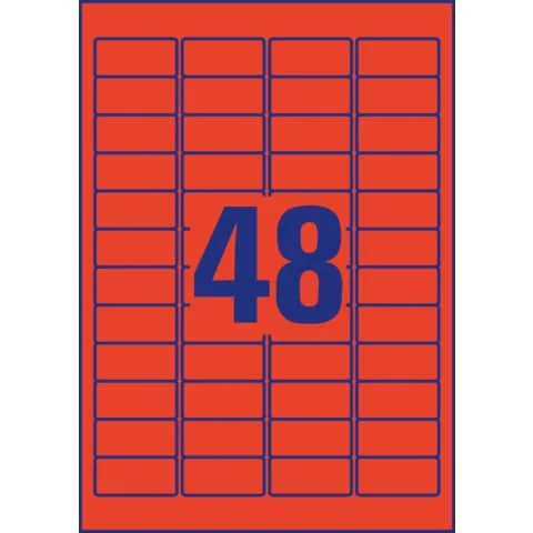 AVERY Zweckform Mini-Etiketten, 45,7 x 21,2 mm, rot (EAN: 4004182060384)