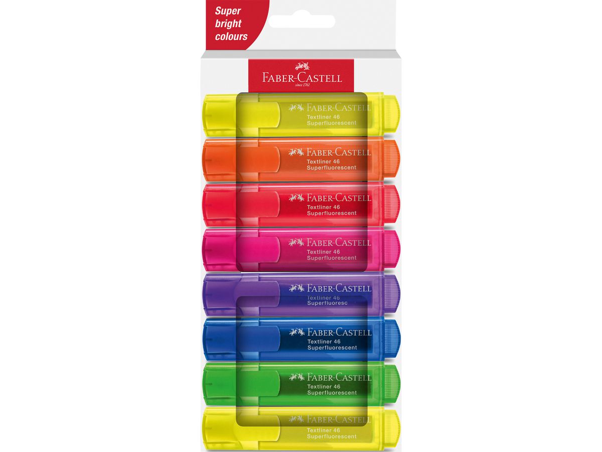 FABER-CASTELL Textmarker TEXTLINER 1546, 8er Kartonetui (EAN: 4005402546480)