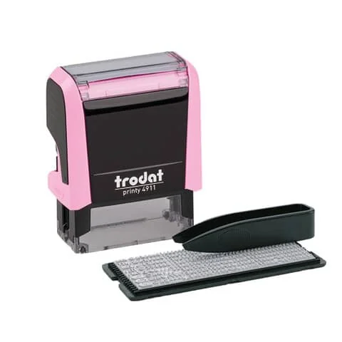 trodat Textstempel-Set Printy 4911 Typomatic, pastell-rosa (EAN: 9010035808558)