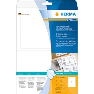 HERMA Versand-Etiketten + Einlieferungsbeleg SPECIAL (EAN: 4008705083164)