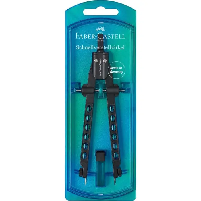 FABER-CASTELL Schnellverstellzirkel FACTORY BLUE (EAN: 4005401743408)