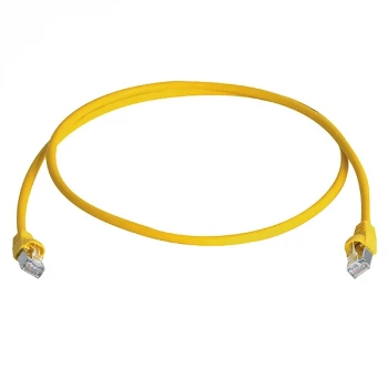 Telegärtner Patchkabel, Kat.6A (tief), S/FTP, 0,5 m, gelb (EAN: 4018359286064)